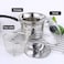 Premium Heavy Duty Stainless Steel Steamer Pot Set Cooking Pot Steamer Insert and Vented Glass Lid Stack and Steam Pot Set for All Cooking Surfaces 4 PCS Set