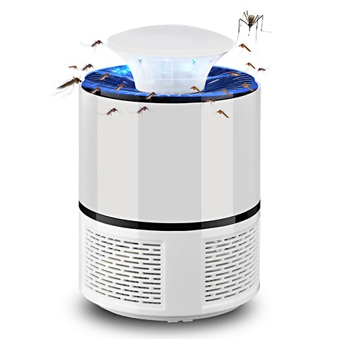 KKmoon-Electric Mosquito Killer USB UV Lamp Bug Zapper Insect Flies Killer Repeller Eliminator Catcher Mosquito Trap with Tray Lamp Anti-mosquito Tool No Noise for Home Living Room Bedroom Office Indoor