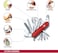 Victorinox Handyman Medium Pocket Knives 1.3773 Red Swiss Made Pocket Knife With 24 Functions