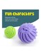 Moon Sensory Textured Toy 6 Pcs Solid Color Vibrant Balls, &lrm;25 X 5 X 19.5cm