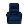 In House Velvet Rocking &amp; Rotating Recliner Chair - Dark Blue - AB09
