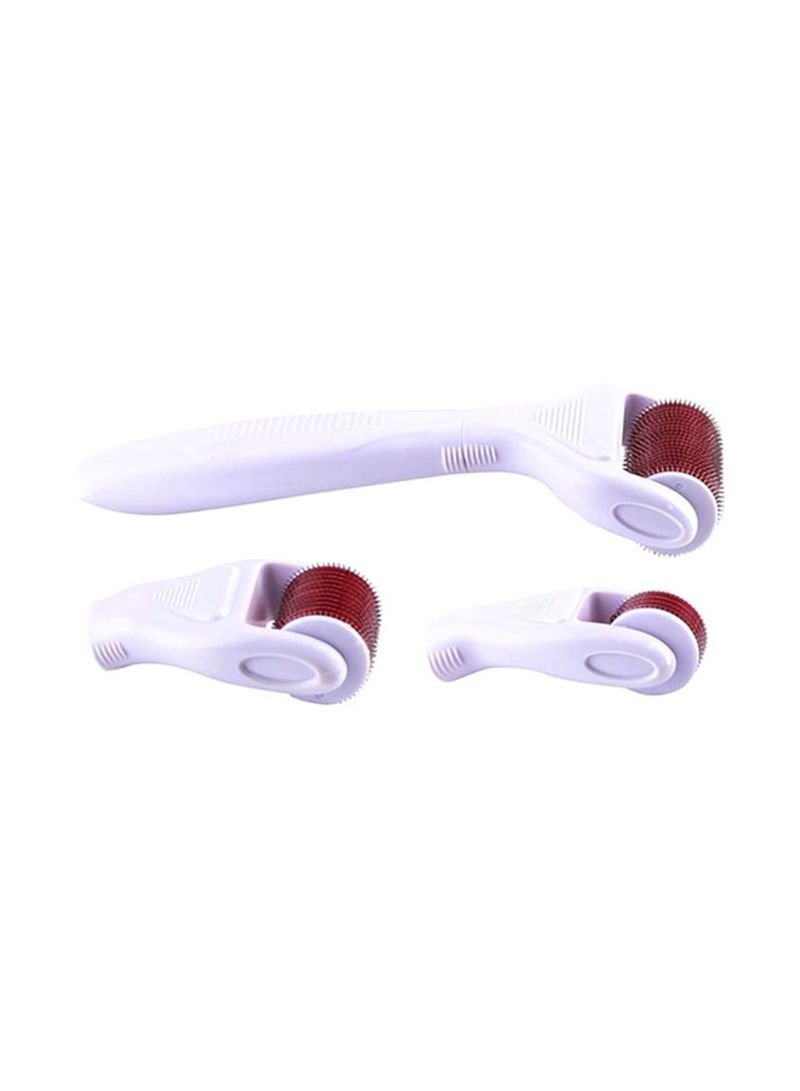Generic - 4-In-1 Derma Roller Kit White/Red