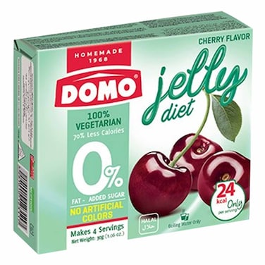 Domo Cherry Vegetarian Jelly Diet Gelatin Dessert 30GR