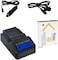 DMK Power NP-BN1 (800mAh) Battery and LCD Quick Rapid Charger Compatible with Sony DSC-QX10, DSC-QX30, DSC-QX100, DSC-TX100V, DSC-TX200V, DSC-W800, DSC-W810, DSC-W830, ect,