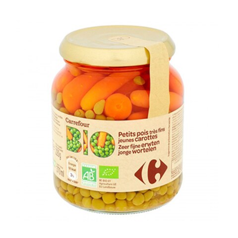 Carrefour Bio Green Peas Carrots 340GR