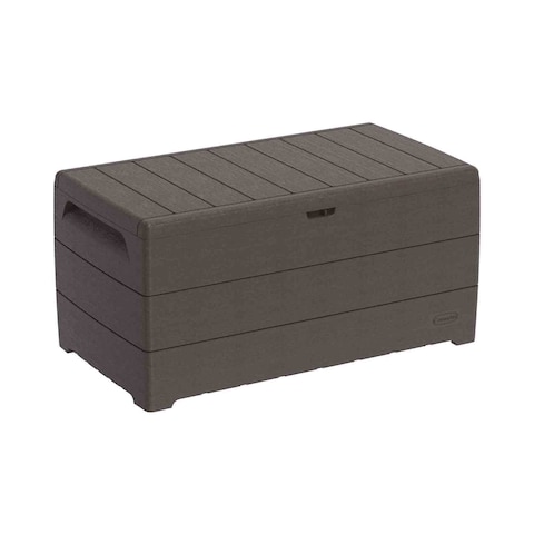 Cosmoplast Cedargrain Deck Storage Box Dark Brown 416L