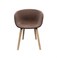 Jilphar Fabric Dining Chair with Wooden Legs JP1330D, Brown