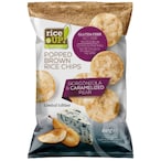 Buy Rice Up Popped Brown Rice Chips Gorgonzola And Caramelized Pear 60g in UAE