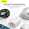Baseus USB-A Wall Charger, Triple USB Charger Adapter 3-Port 17W for iPhone 14/13/12/11/Pro/Pro Max/Mini, iPad Pro, Samsung Galaxy S21, Google Pixel 6,EU Plug White White