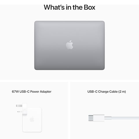 Apple MacBook Pro 13 Inch, 8GB RAM, 512GB SSD, Space Gray (M2 Chip, 8-Core CPU And 10-Core GPU, English Keyboard, MNEJ3ZS/A)