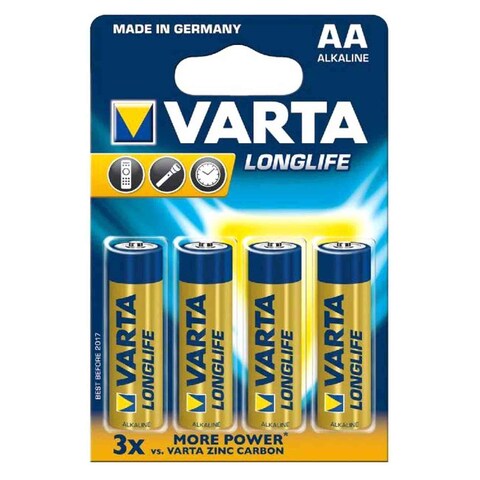 Varta Long Life AA Batteries - 4 Batteries