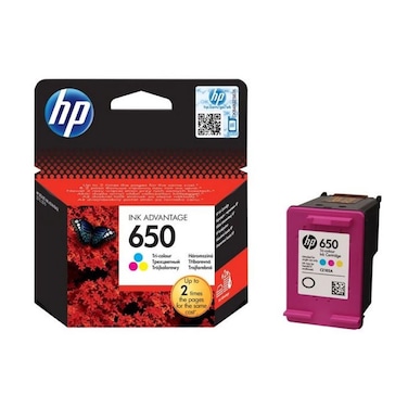 HP 650 Ink Advantage Cartridge, 200 Pages - Tri-color