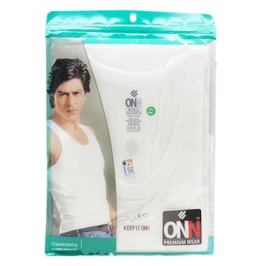 ONN Men&#39;s Vest Premium Large White