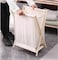 Cozy Nest 97L Wooden Laundry Basket for Dirty Clothes.Portable X Frame Freestanding Toilet Sorter Cart Organizer for Toys and Bathroom Towels Blankets (Beige)
