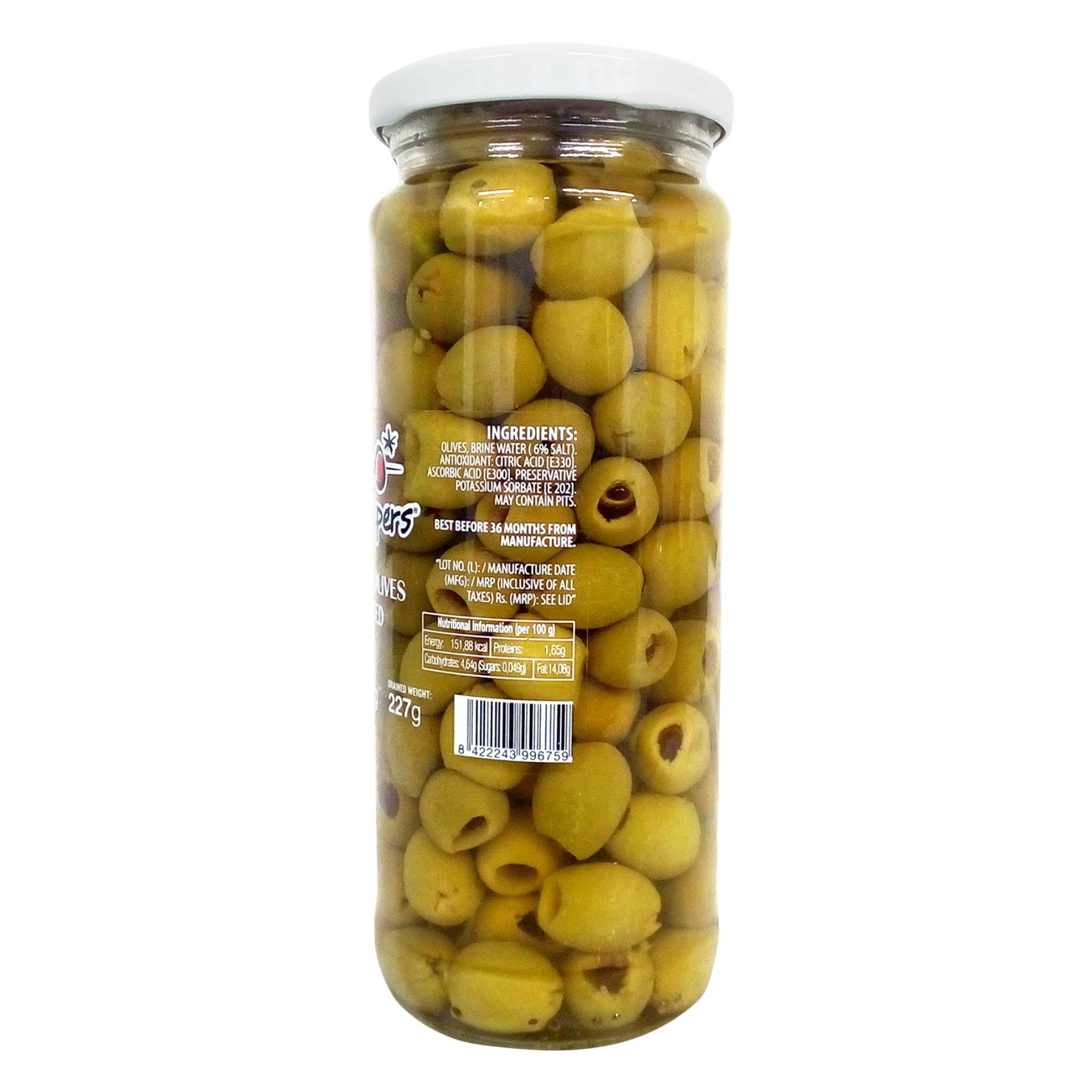 Luxeapers Green Pitted Olives 450g