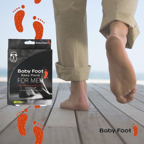Baby Foot Original Exfoliant Foot Peel Easy Pack With Intensive Hydration Foot Mask White Pack of 2