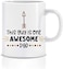 Goldedge This Guy Is One Awesome Dad Personalized Ceramic Sublimation Mug 11 Oz Fully Customized Coffee Mug
