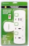 TERMINATOR 2 WAY UNIVERSAL T SOCKET WITH 2USB, 2.1Ah INDIVIDUAL SWITCH AND INDICATOR WITH FUSED IN WHITE COLOR-TMA 2T-2USB