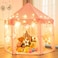 Mumoo Bear Princess Castle Tent For Girls Fairy Play Tents For Kids Hexagon Playhouse For Children Or Toddlers Indoor Or Outdoor Games (Pink)
