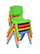 شيانغ يو طقم كراسي دارسية للأطفال ملونة وبتصميم مبتكر مريحة وخفيفة الوزن مكون من 4 قطع 40x48x62سم