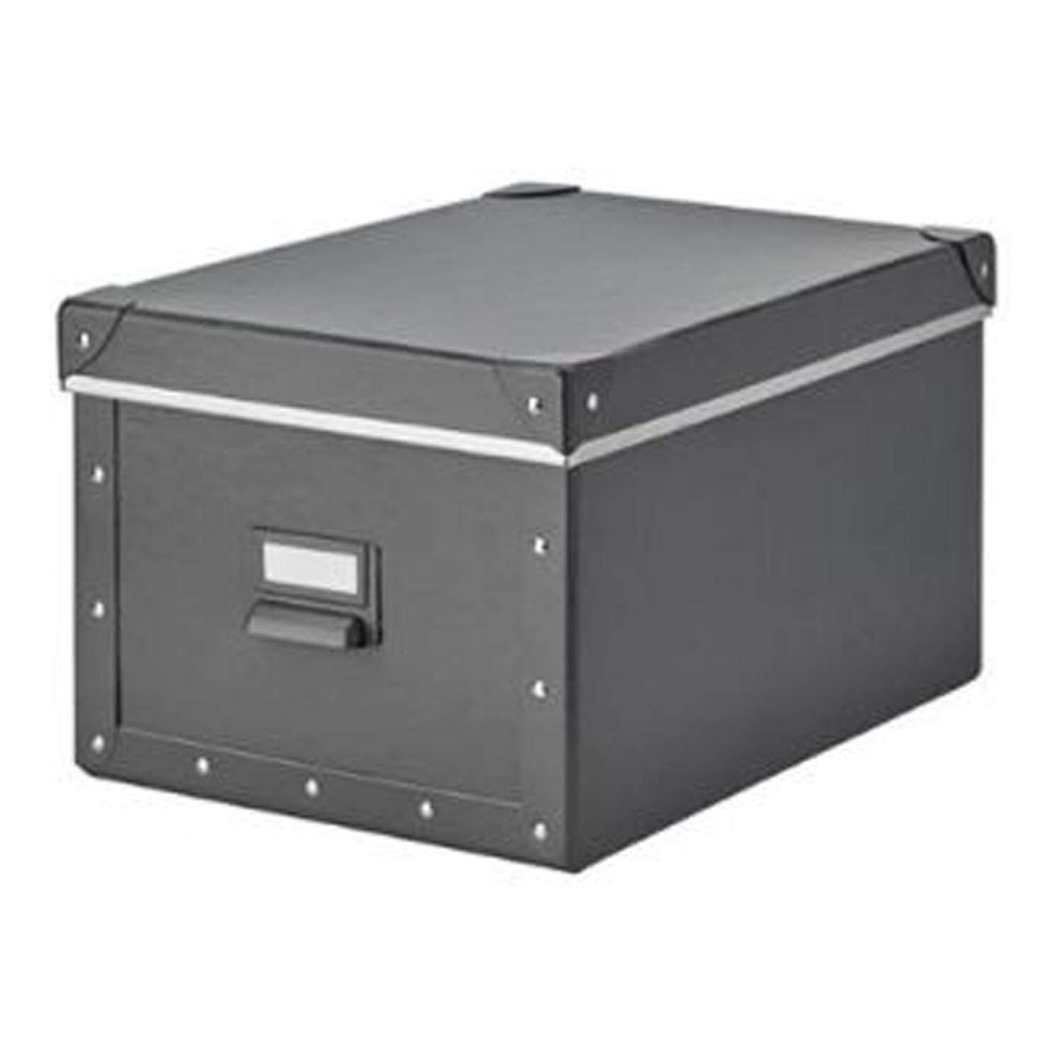 Buy Fjalla Storage Box With Lid Grey/Silver 20X25cm Online | Carrefour UAE