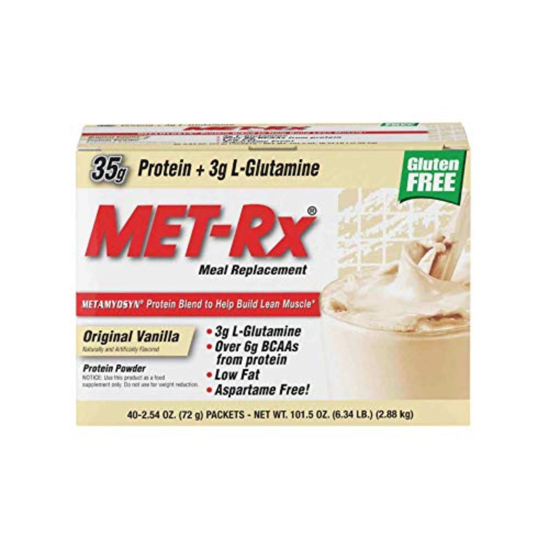 Buy Met-Rx Whey Protein Powder,Meal Shakes, Low Carb, Gluten Free ...