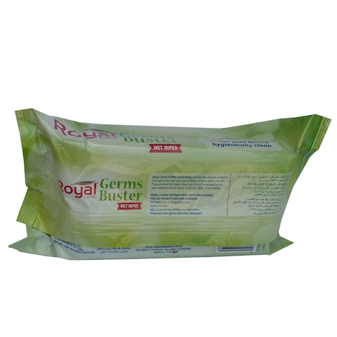 Royal Classic Anti-Bacterial Germs Buster 80 Wet Wipes