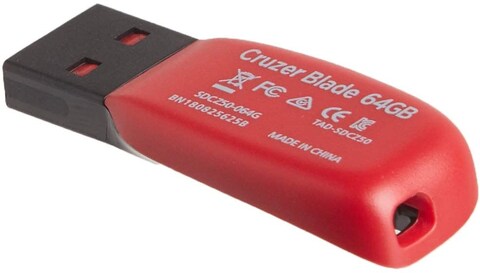 SanDisk Cruzer Blade 64Gb USB 2.0 Flash Drive- Sdcz50-064G-B35