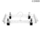 ZOBER 6 Layer Metal Clip Pants Hanger   Stainless Steel Hangers with rubber coated clips   Hang scarfs, pants, trousers, jeans etc. (PACK OF 2)