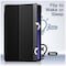 Case For Samsung Galaxy Tab S9 Ultra 14.6-Inch, Translucent Back Tri-Fold Stand Protective Tablet Cover, Support S Pen Charging Auto Wake/Sleep Black