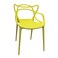 Jilphar Classical Fiber Plastic Molded Dining Chair JP1325B Yellow