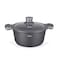 Fissman Stockpot Prestige 20cm With Glass Lid And Induction Bottom - Aluminium With Non-Stick Coating