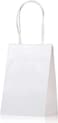 Markq White Paper bags with handles 15 x 11 x 6 cm Small Kraft Gift bags for Birthday Party Favors, Weddings, Merchandise, Goodies, Baby Shower (24 Bags)