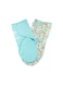 Moon 100% Organic Cotton Adjustable Swaddle Wrap For Newborns Small And Large- Pack Of 2, Blue