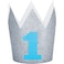Creative Converting 1st Birthday Crown for Boy- 4-Inch Size- Blue