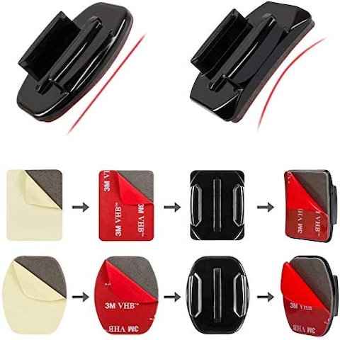Aiwanto Curved &amp; Flat Adhesive Mount 3M Sticker Paster Sticky for GoPro Hero 1 2 3 4 5 6 7 8 Black Silver White GoPro Max Session Fusion AKASO Action Camera