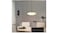 Pendant lamp, nickel-plated/opal white glass40 cm