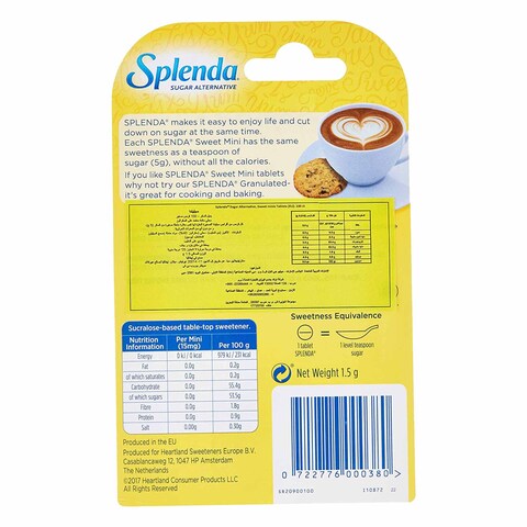 Splenda Zero Calorie Sweetener 100 Sweet Minis 1.5g