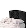 In House Oslo Velvet Bed Frame - Queen - 200x140 cm - Black