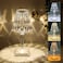 Bisofice Acrylic Diamond Table Lamp 3 Lighting Colors With Brightness Adjustable USB Crystal Bedside Night Light Decorative Bedroom Nightstand Lamp