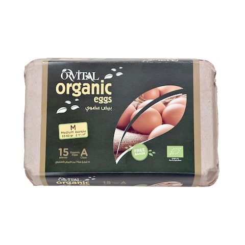 Orvital Organic Eggs Medium 15 PCS