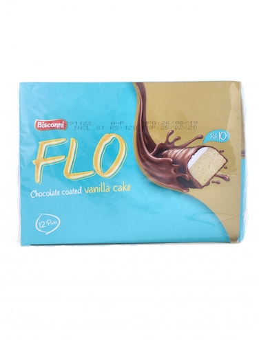 Bisconni FLO Chocolate Coated Vanilla Cake 12 Packs