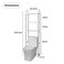 HEXAR&reg; 3 Tier Over the Toilet Rack, Stainless Steel 30kg Capacity Bathroom Shelf, Space Saving Bathroom Stand Organizer Over the Toilet Storage