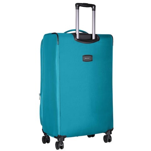 Eminent Expandable Luggage Trolley Bag Soft Suitcase for Unisex Travel Polyester Shell Lightweight with TSA lock Double Spinner Wheels E765SZ Large Checked 28 Inch Green