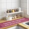 Expandable Storage Rack Metal Shelf Storage Organizer For Cabinets And Countertops And Under Sink White