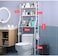 SHOWAY Toilet Storage Rack,3 Tier Over Commode Shelving,Metal Toilet Cabinet Shelving Kitchen Bathroom Space Saver Shelf Organizer(white)