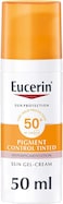Eucerin Face Sunscreen Pigment Control Tinted Hyperpigmentation Sun Gel-Cream, High UVA/UVB Protection, SPF 50+, Contains Color Pigments, Very High Coverage, For All Skin Types, 50ml