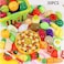 SKEIDO Cutting Play Vegetables And Fruits Kids Plastic Vegetable Fruit Toy Simulation Fruits Toys Set