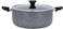 Delcasa 24CM Granite Coated Casserole with Glass Lid, grey, DC1900