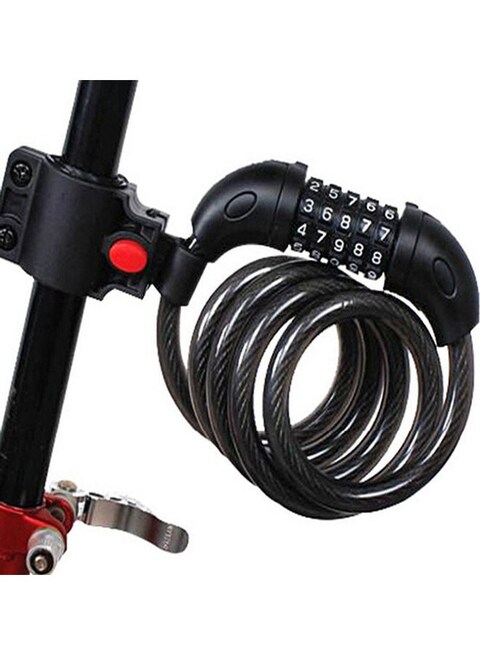 Generic 5 Digit Combination Steel Cable Mountain Bicycle Bike Safety Anti-Theft Lock 0.361Kg